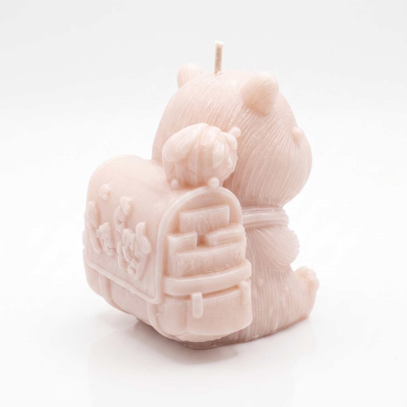 Vela Kapybara com mochila - Rosa / Coco