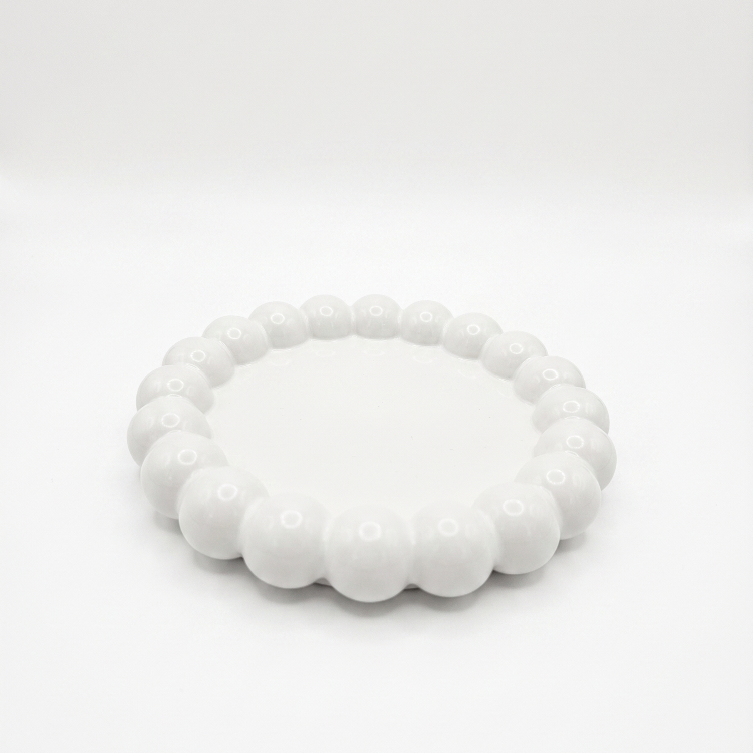 Bandeja de design Perla - Branco / Dourado
