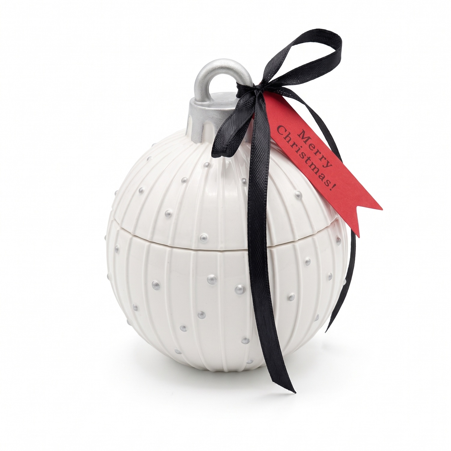 Vela Christmas Bauble Charming - Branco / Dourado / Magia de Inverno