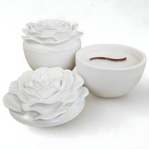 Vela Flor - Branco/Capim-limão, Gengibre