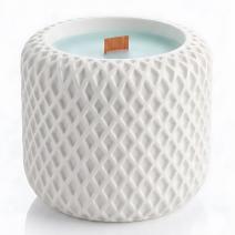 Vela Mosaico - Branco / Azul-claro / Bambu, Pepino