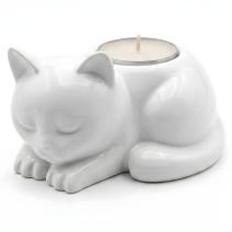 Castiçal design Gato – Branco
