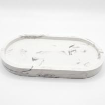 Tabuleiro de design Classic - Branco / Prateado