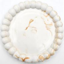 Bandeja de design Rondo - Branco / Dourado