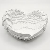 Castiçal e bandeja de design Asas - Branco