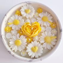 Vela Brisa do Prado - Branco / Prateado / Amarelo / Algodão