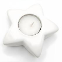 Castiçal de design Estrela - Branco