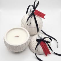 Vela Christmas Bauble Charming - Branca / Prateada / Magia de Inverno