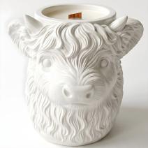 Vela Highland Cow - Branca / Baunilha
