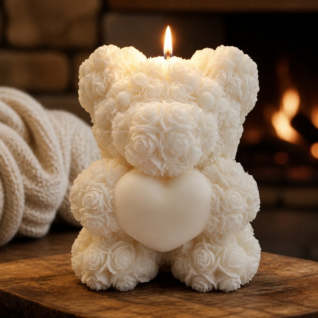 Vela Maxi Urso - Branco / Coco