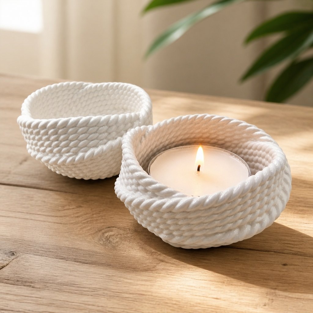 Castiçal de Design Fio – Branco