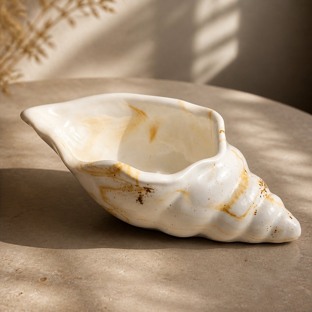 Recipiente Aura - Branco / Dourado