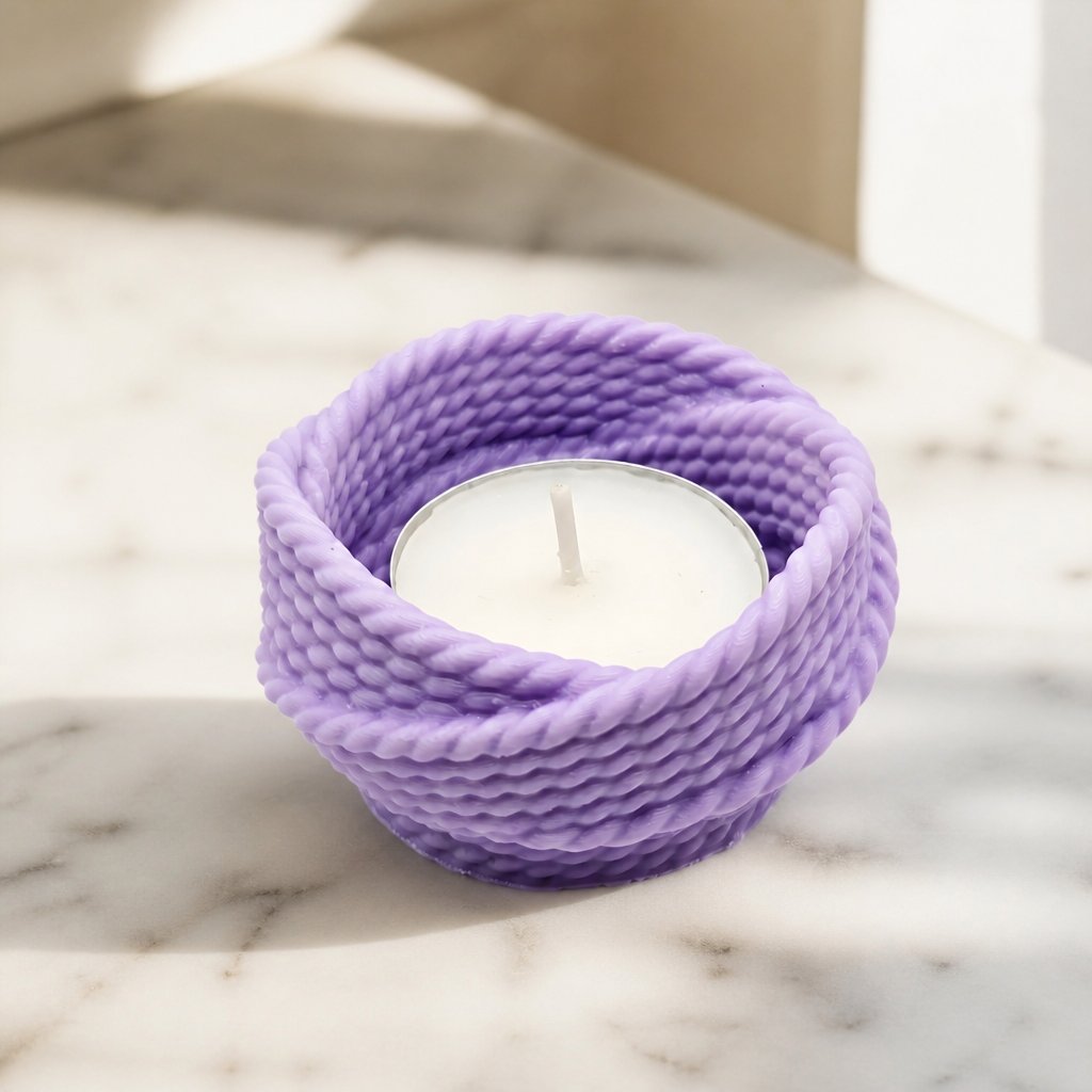 Castiçal e Tigela Decorativos Fio – Roxo