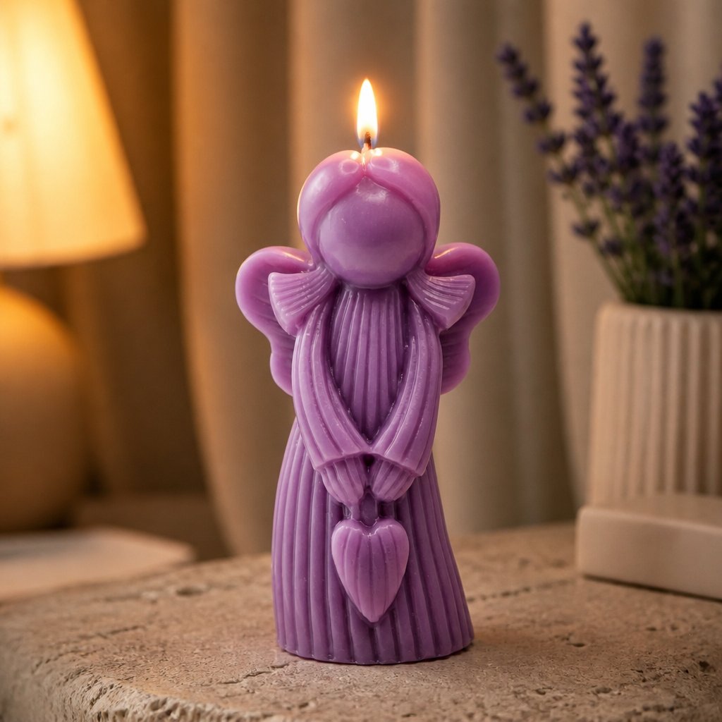 Vela Anjo - Roxo / Lavanda